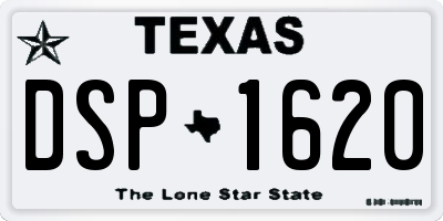 TX license plate DSP1620