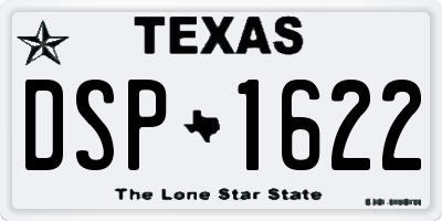 TX license plate DSP1622