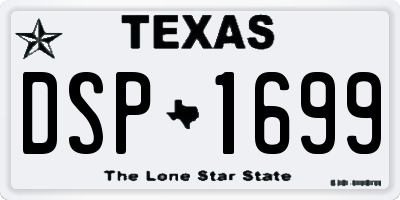 TX license plate DSP1699