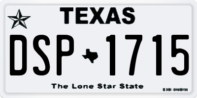 TX license plate DSP1715