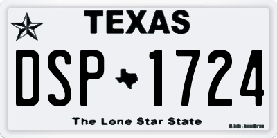 TX license plate DSP1724