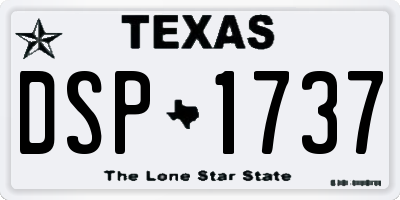 TX license plate DSP1737