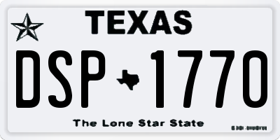 TX license plate DSP1770
