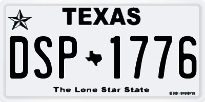 TX license plate DSP1776