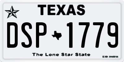 TX license plate DSP1779