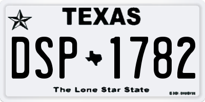 TX license plate DSP1782