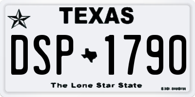TX license plate DSP1790
