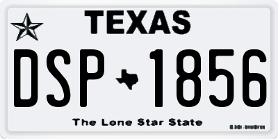TX license plate DSP1856