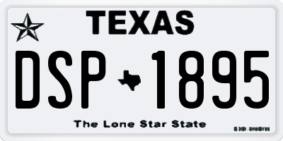 TX license plate DSP1895