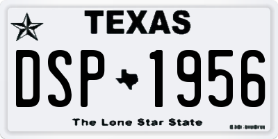TX license plate DSP1956