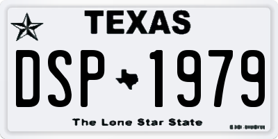 TX license plate DSP1979