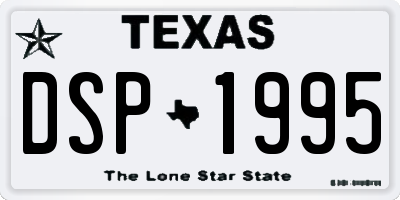TX license plate DSP1995
