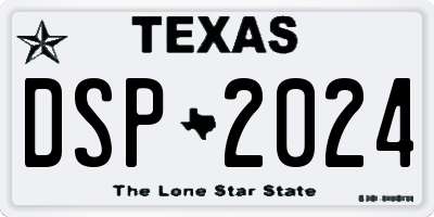 TX license plate DSP2024
