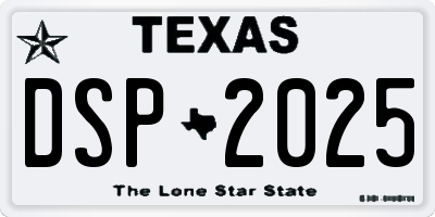 TX license plate DSP2025