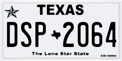 TX license plate DSP2064