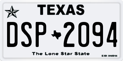 TX license plate DSP2094