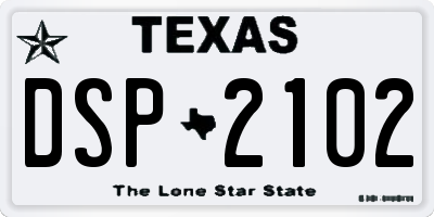 TX license plate DSP2102