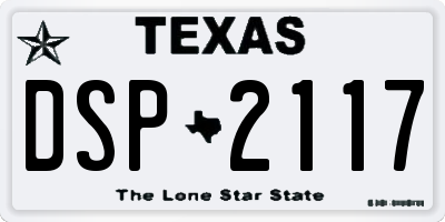 TX license plate DSP2117