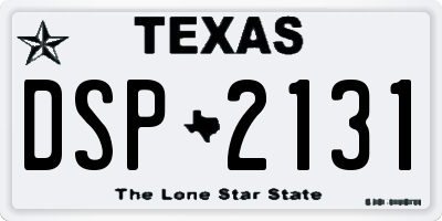 TX license plate DSP2131