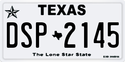 TX license plate DSP2145