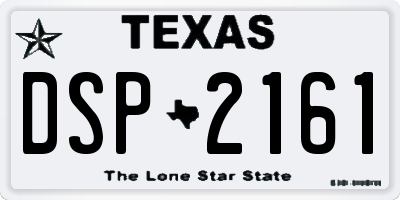 TX license plate DSP2161