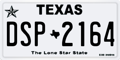 TX license plate DSP2164