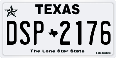 TX license plate DSP2176