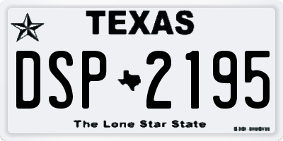 TX license plate DSP2195