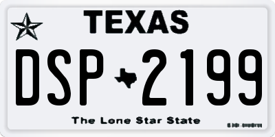 TX license plate DSP2199