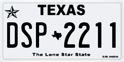 TX license plate DSP2211