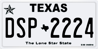 TX license plate DSP2224