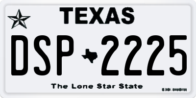 TX license plate DSP2225
