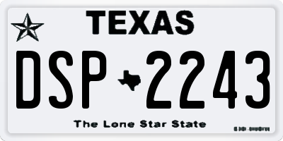 TX license plate DSP2243