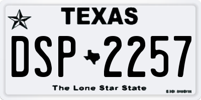 TX license plate DSP2257