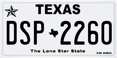 TX license plate DSP2260