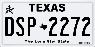 TX license plate DSP2272