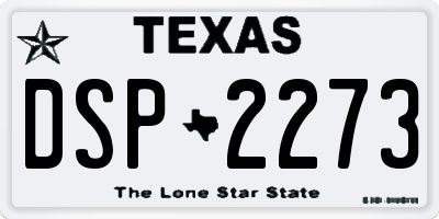 TX license plate DSP2273
