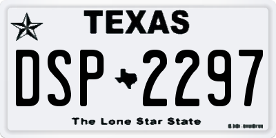 TX license plate DSP2297