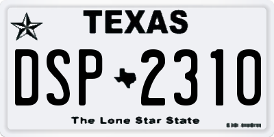 TX license plate DSP2310