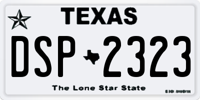 TX license plate DSP2323