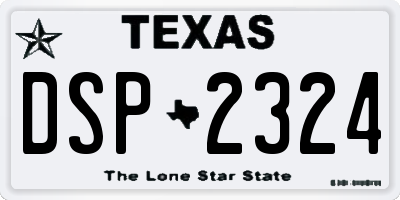 TX license plate DSP2324