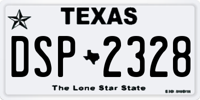 TX license plate DSP2328