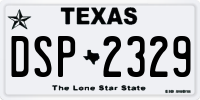 TX license plate DSP2329