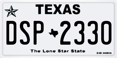 TX license plate DSP2330