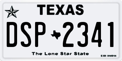 TX license plate DSP2341