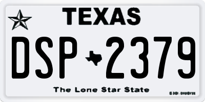 TX license plate DSP2379