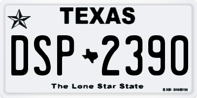 TX license plate DSP2390