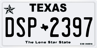 TX license plate DSP2397