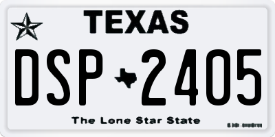 TX license plate DSP2405