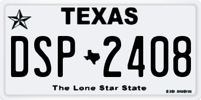 TX license plate DSP2408
